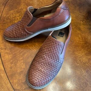 Johnston & Murphy Woven Leather Loafers